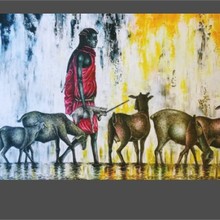 Vernissage // Exposition des peintures de Slim Juma